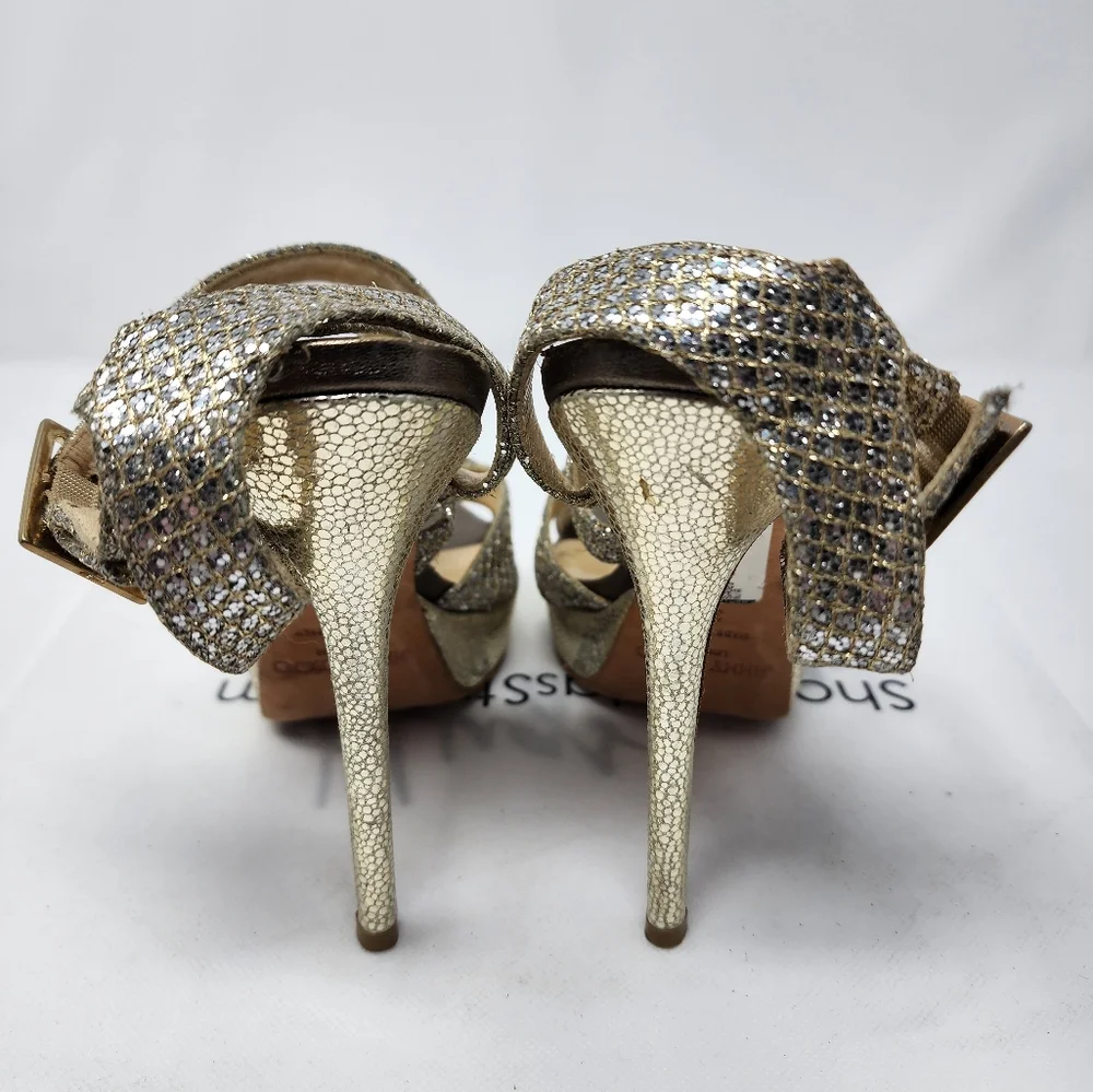Jimmy Choo Silver Leather Pumps 37